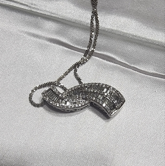 14K White Gold .98CTTW Diamond Baguette - Picture 11 of 14